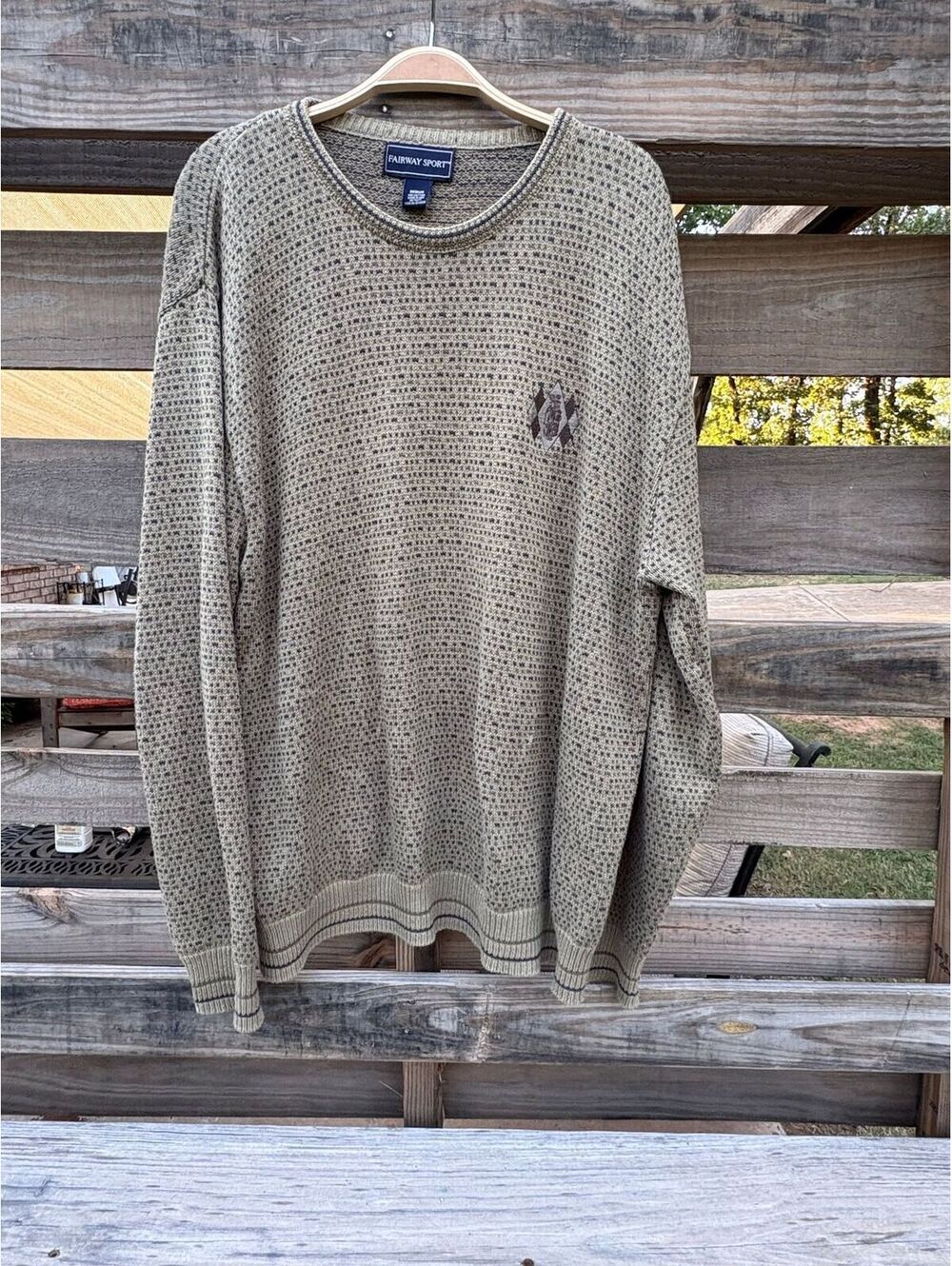 Vintage 90s Fairway Sport Golf Sweater Golf Clubs Embroidered Logo USA Made